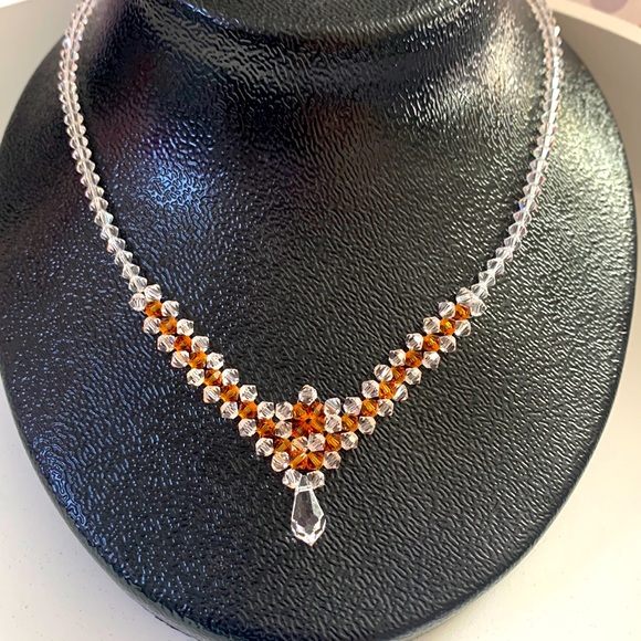 Handmade Swarovski Crystal princess necklace - Picture 1 of 6